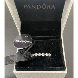 Authentic Pandora Sterling Silver Princess Cz Ring Women Size 6 New